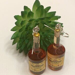 Hennessey Earring, Liquor Earring, Alcohol Earring, Cognac Earring, Gift Idea